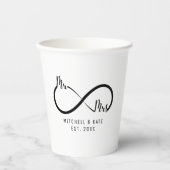Herr & Frau Infinity Symbol Wedding Pappbecher (Vorderseite)
