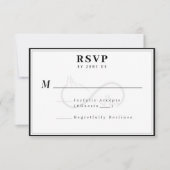 Herr & Frau Infinity Symbol Wedding RSVP Karte (Vorderseite)