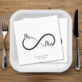 Herr & Frau Infinity Symbol Wedding Serviette