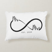 Herr & Frau Infinity Symbol White Dekokissen (Vorderseite)
