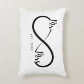 Herr & Frau Infinity Symbol White Dekokissen (Vorderseite(Vertikal))