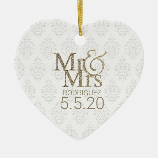 Herr & Frau Keepake Keramik Ornament (Vorne)