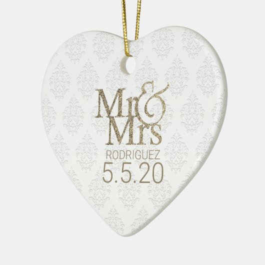 Herr & Frau Keepake Keramik Ornament (Links)