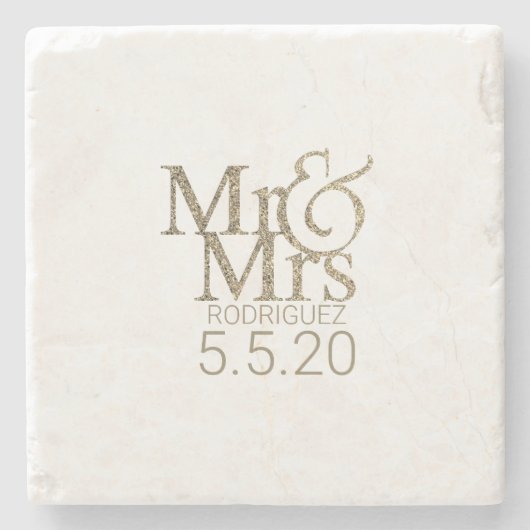 Herr & Frau Keepake Steinuntersetzer (Vorderseite)