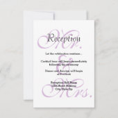 Herr Frau Lila - Einladung des Empfangs (Vorderseite)