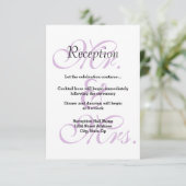Herr Frau Lila - Einladung des Empfangs (Stehend Vorderseite)