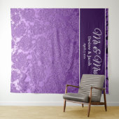 Herr & Frau Lila Lavender White Backdrop Wandteppich (Beispiel (Horizontal))