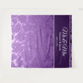 Herr & Frau Lila Lavender White Backdrop Wandteppich (Vorderseite (Horizontal))