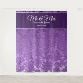 Herr & Frau Lila Lavender White Backdrop Wandteppich (Vorderseite)