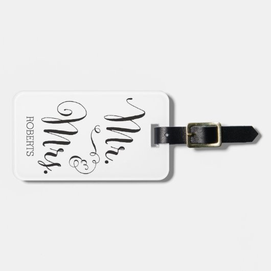 Herr & Frau Luggage Tag Gepäckanhänger (Vorderseite horizontal)