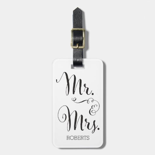 Herr & Frau Luggage Tag Gepäckanhänger (Vorderseite vertikal)