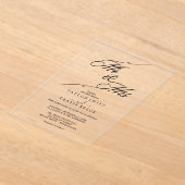 Herr & Frau Minimal Acrylic Wedding Acryleinladungen (Ablage )