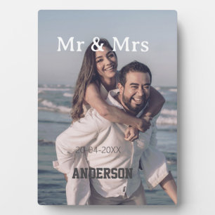 Herr & Frau Nachname Foto Datum Hochzeit Familie Fotoplatte