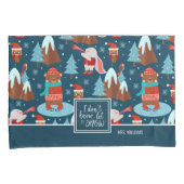 Herr & Frau Nachname Lassen Sie es den blauen Wint Kissenbezug (Vorderseite-Rechts)