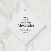 Herr & Frau Nachname und Anschrift Geschenkanhänger (Rückseite)