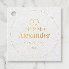 Herr & Frau Nachname und Anschrift Geschenkanhänger