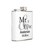 Herr & Frau Neuer Nachname mit Hochzeitdatum Flachmann (Rechts)