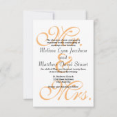 Herr & Frau Peach - 3x5 Einladung zur Hochzeit (Vorderseite)