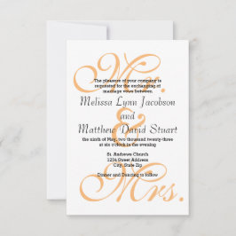 Herr & Frau Peach - 3x5 Einladung zur Hochzeit