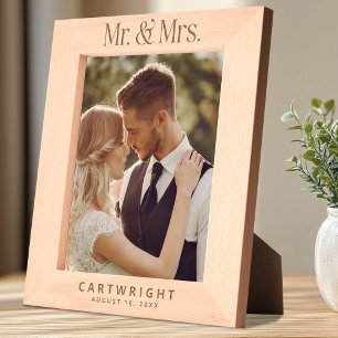 Herr Frau Personalisierte Hochzeit Geätzte Rahmen