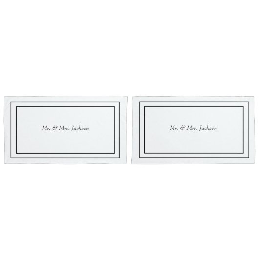 Herr & Frau Pillowcases Kissenbezug (Vorderseite-Set)