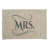 Herr & Frau Rustic Burlap Country Wedding Paare Kissenbezug (Vorderseite-Rechts)