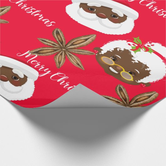 Herr & Frau Santa Claus Gift Wrap  Geschenkpapier (Ecke)