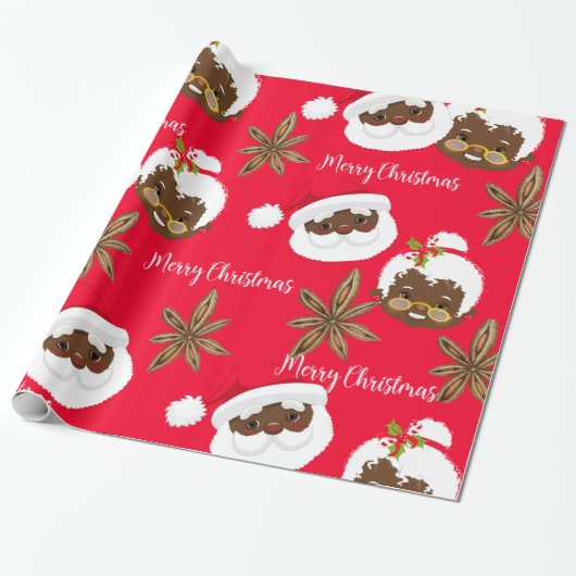 Herr & Frau Santa Claus Gift Wrap Geschenkpapier (Ungerollt)