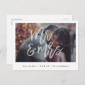 Herr & Frau Save the Date Postcard Postkarte (Vorne/Hinten)