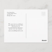 Herr & Frau Save the Date Postcard Postkarte (Rückseite)