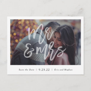 Herr & Frau Save the Date Postcard Postkarte