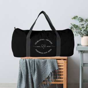 Herr Frau Schwarz Weiß Frischvermählte Duffle Bag