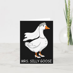 Herr Frau Silly Goose Paar passende Hochzeit lusti Karte