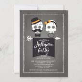 Herr & Frau Skulls Halloween-Party Einladung (Vorderseite)