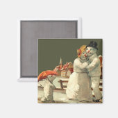 Herr & Frau Snowman Magnet (Vorderseite/Rückseite)