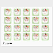 Herr & Frau Stickers Sage Green und Korallen Flora (Blatt)
