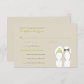 Herr & Frau Summer Flip Flops Beach Wedding RSVP C (Vorne/Hinten)