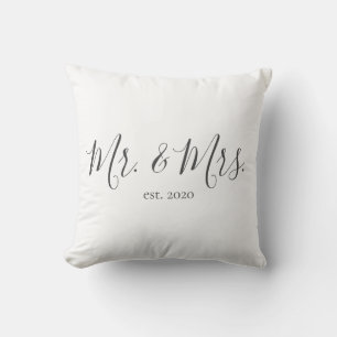 Herr & Frau Throw Pillow für das neue Jahr Kissen