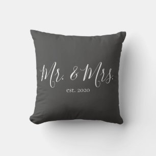 Herr & Frau Throw Pillow für das neue Jahr Kissen