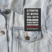 Herr & Frau Time 1st Wedding Anniversary Button (Insitu)