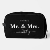 Herr & Frau Toilettenbeutel für Paar (schwarz) Waschbeutel (Vorderseite)