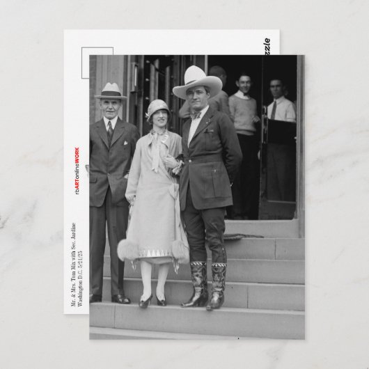 Herr & Frau Tom Mix Postkarte (Vorne/Hinten)