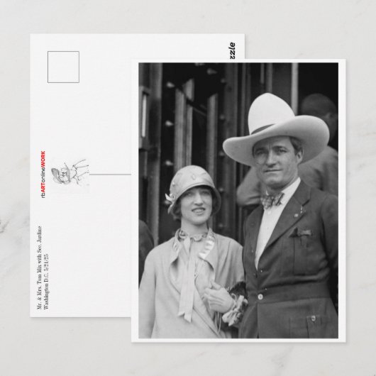 Herr & Frau Tom Mix Postkarte (Vorne/Hinten)