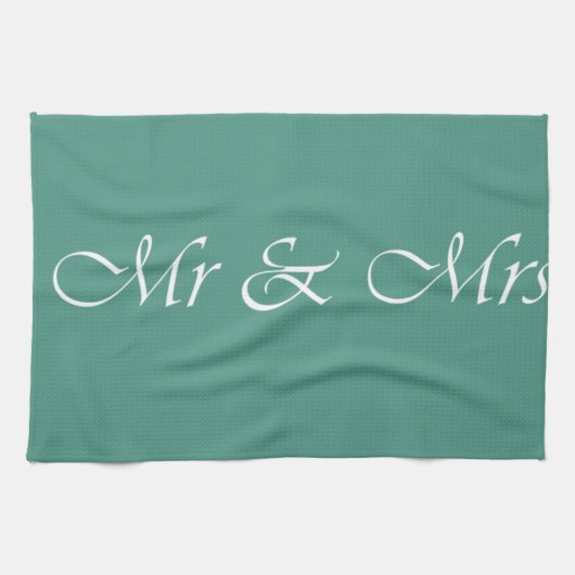 Herr & Frau Typografie Geschirrtuch (Horizontal)