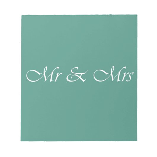 Herr & Frau Typografie Notizblock (Vorderseite)