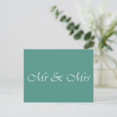 Herr & Frau Typografie Postkarte (Stehend Vorderseite)