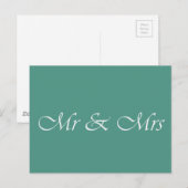 Herr & Frau Typografie Postkarte (Vorne/Hinten)