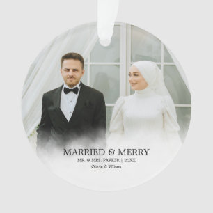 Herr & Frau Verheiratet & Fröhliche erste Weihna Ornament