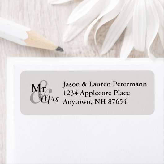 Herr & Frau Wedding Couple (grau) Label (Insitu)