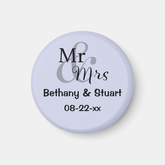 Herr & Frau Wedding Couple (lilac) Magnet (Vorne)
